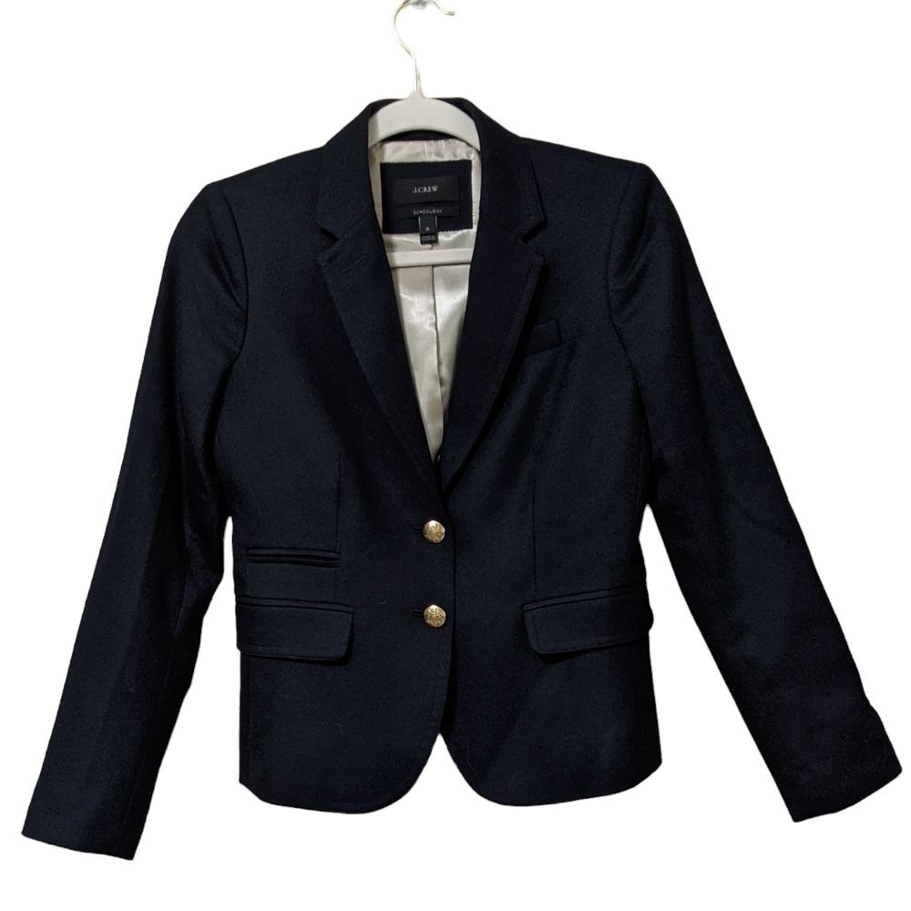 J. CREW Original classic schoolboy navy gold button wool blend 28233 blazer 0 - Picture 12 of 12